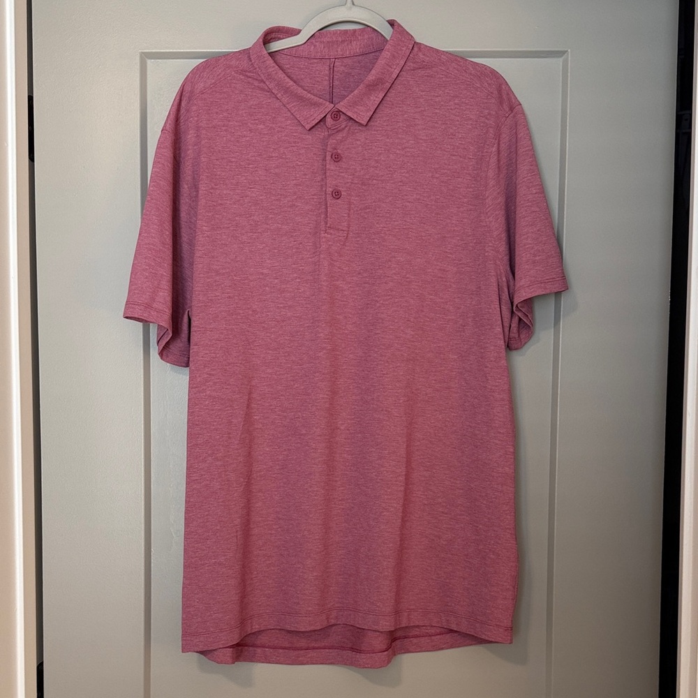 lululemon athletica Men's Polo Shirt - Heathered Pink